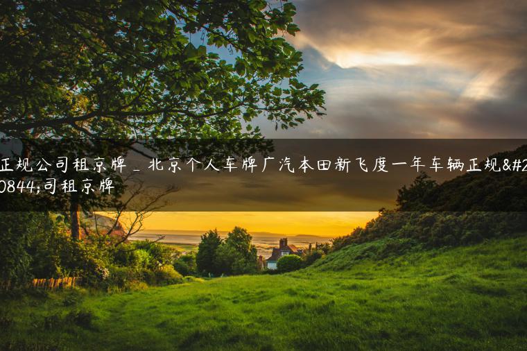 正规公司租京牌_北京个人车牌广汽本田新飞度一年车辆正规公司租京牌