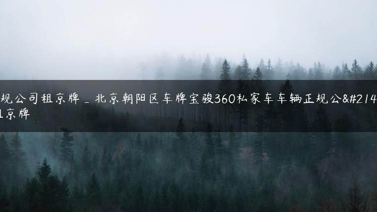 正规公司租京牌_北京朝阳区车牌宝骏360私家车车辆正规公司租京牌