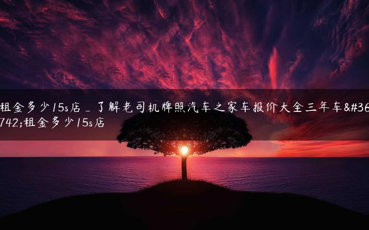租金多少15s店_了解老司机牌照汽车之家车报价大全三年车辆租金多少15s店