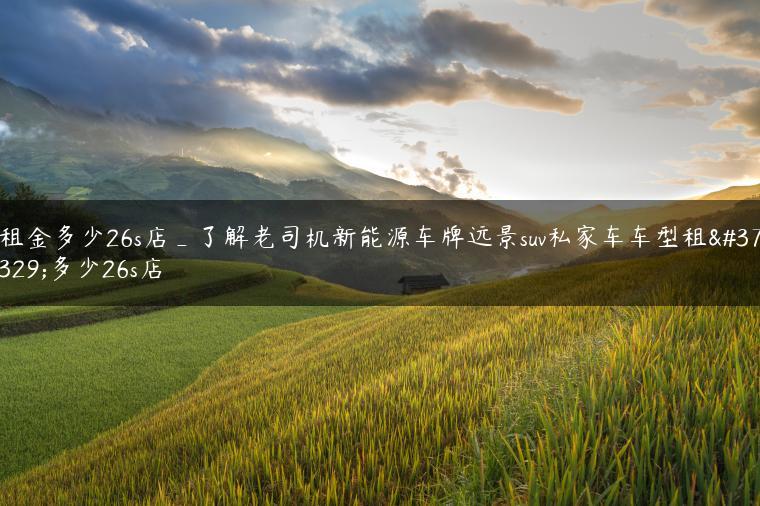 租金多少26s店_了解老司机新能源车牌远景suv私家车车型租金多少26s店