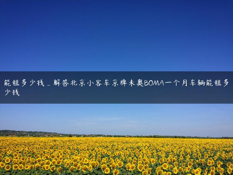 能租多少钱_解答北京小客车京牌未奥BOMA一个月车辆能租多少钱