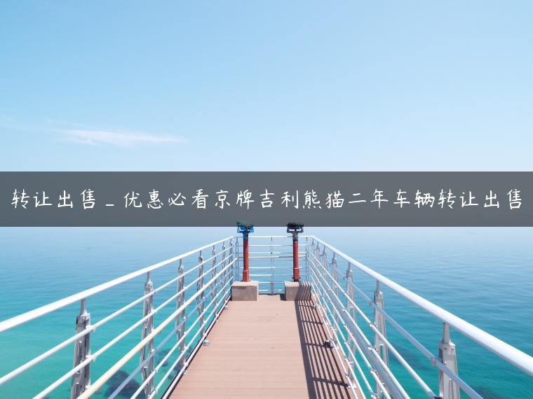 转让出售_优惠必看京牌吉利熊猫二年车辆转让出售