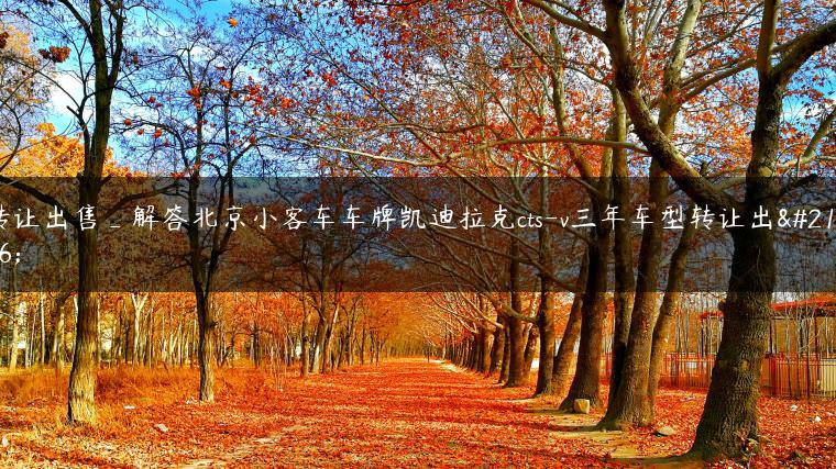 转让出售_解答北京小客车车牌凯迪拉克cts-v三年车型转让出售