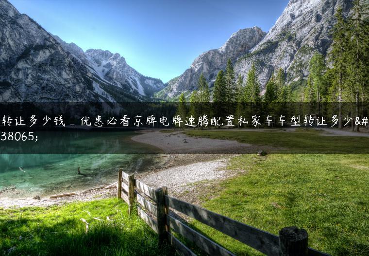 转让多少钱_优惠必看京牌电牌速腾配置私家车车型转让多少钱