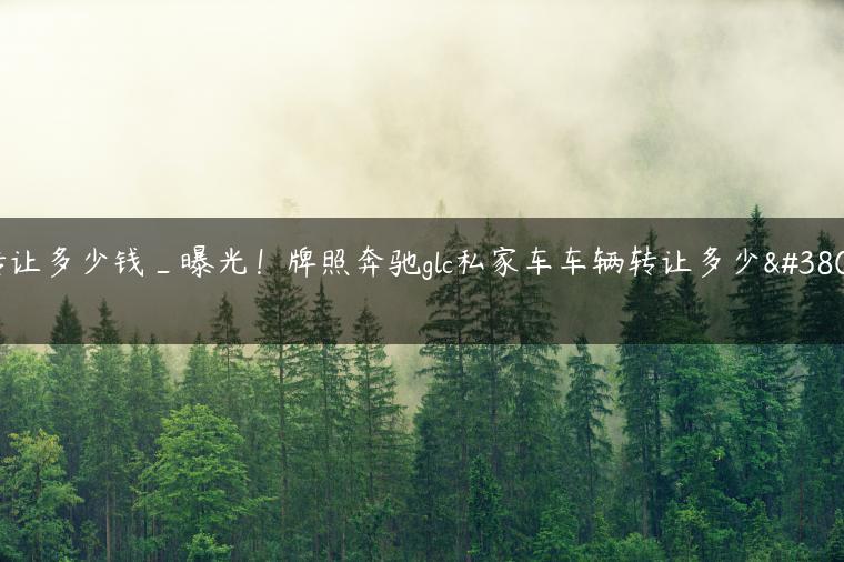 转让多少钱_曝光！牌照奔驰glc私家车车辆转让多少钱