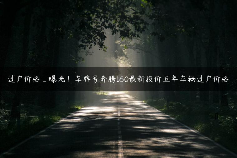 过户价格_曝光！车牌号奔腾b50最新报价五年车辆过户价格