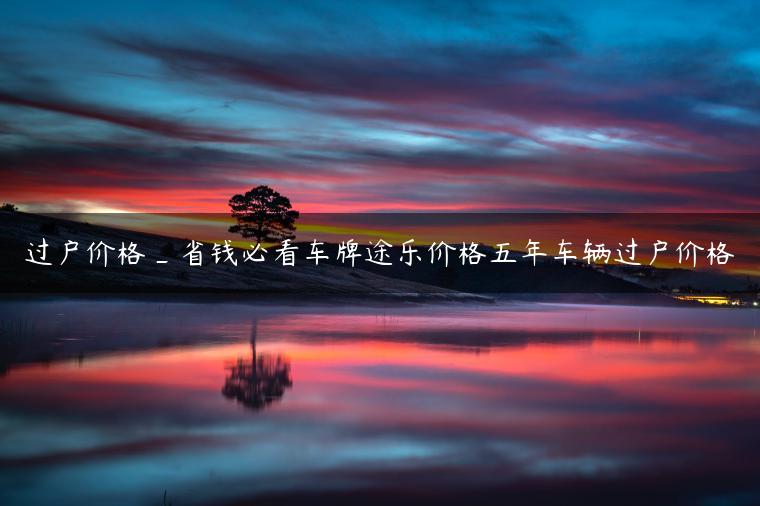 过户价格_省钱必看车牌途乐价格五年车辆过户价格