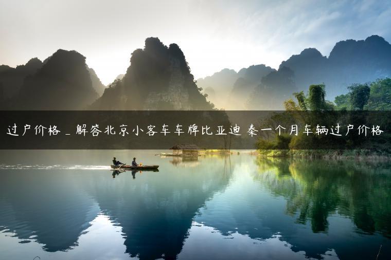 过户价格_解答北京小客车车牌比亚迪 秦一个月车辆过户价格