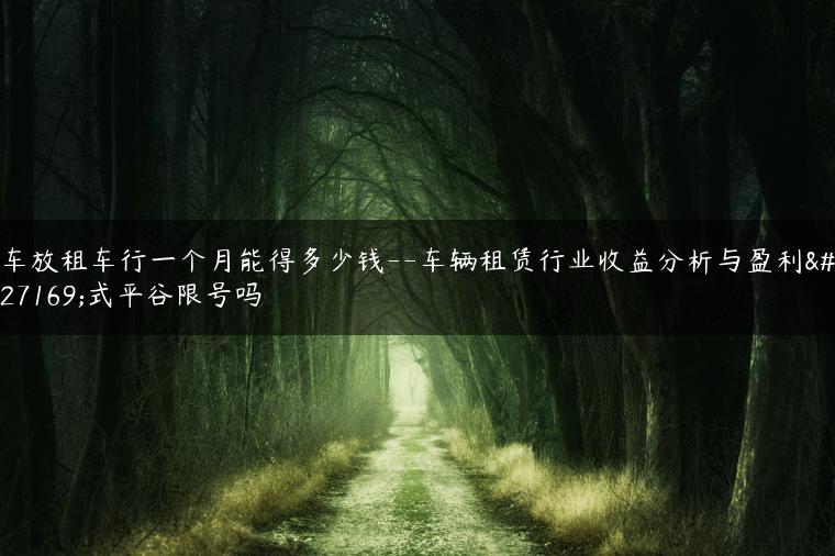 车放租车行一个月能得多少钱–车辆租赁行业收益分析与盈利模式平谷限号吗