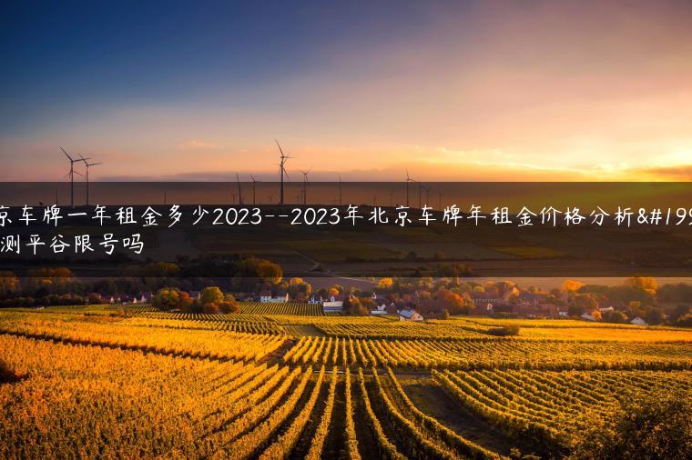 北京车牌一年租金多少2023–2023年北京车牌年租金价格分析与预测平谷限号吗-金牌车友