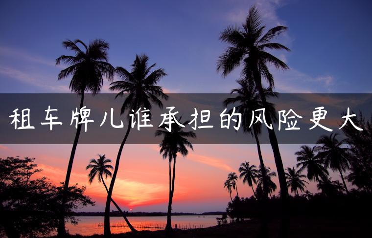 租车牌儿谁承担的风险更大