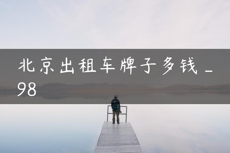 北京出租车牌子多钱_98