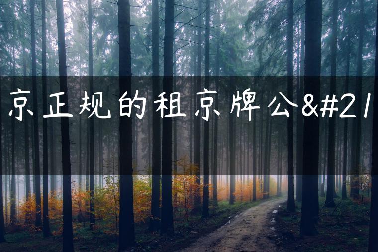 北京正规的租京牌公司