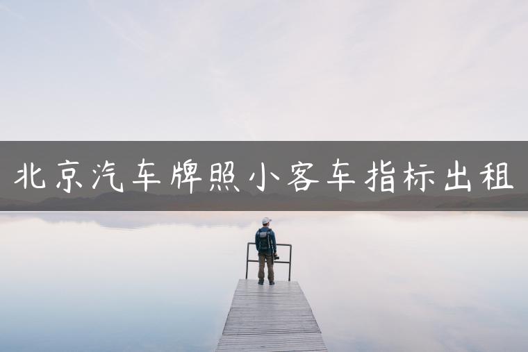 北京汽车牌照小客车指标出租