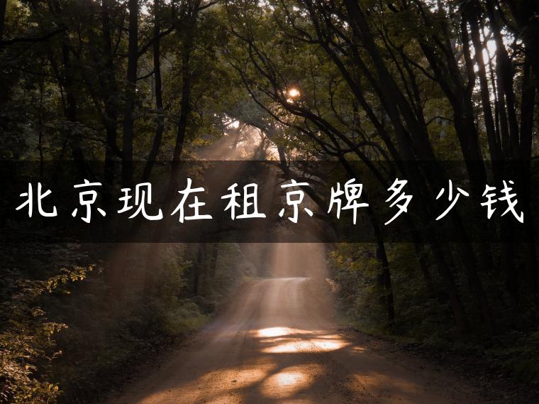 北京现在租京牌多少钱