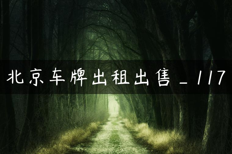 北京车牌出租出售_117