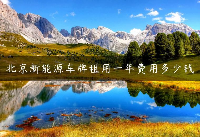 北京新能源车牌租用一年费用多少钱