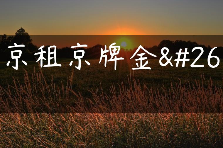 北京租京牌金杯