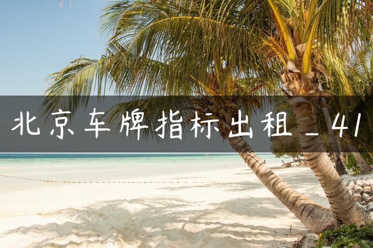 北京车牌指标出租_41