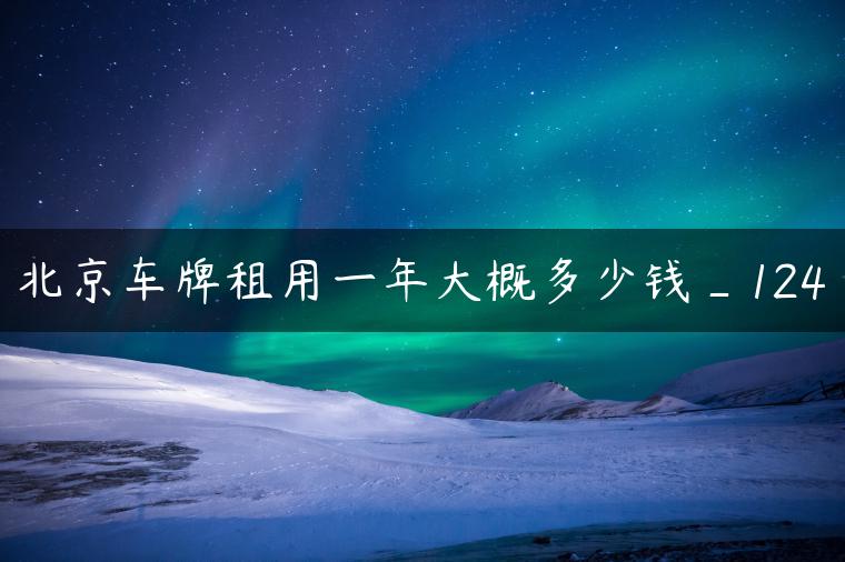 北京车牌租用一年大概多少钱_124