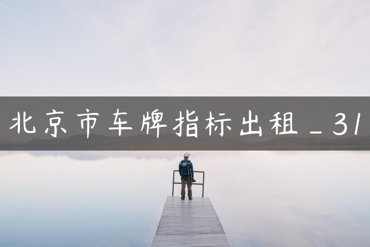 北京市车牌指标出租_31