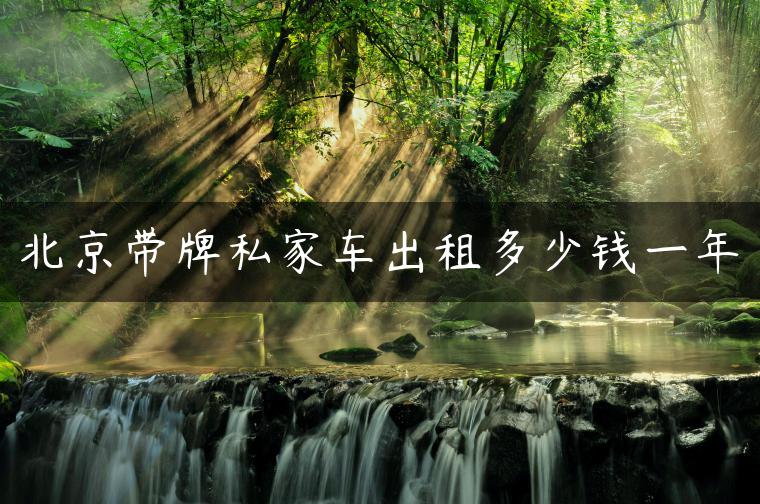 北京带牌私家车出租多少钱一年