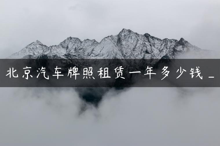 北京汽车牌照租赁一年多少钱_