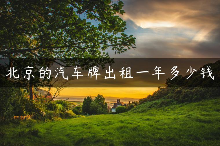 北京的汽车牌出租一年多少钱