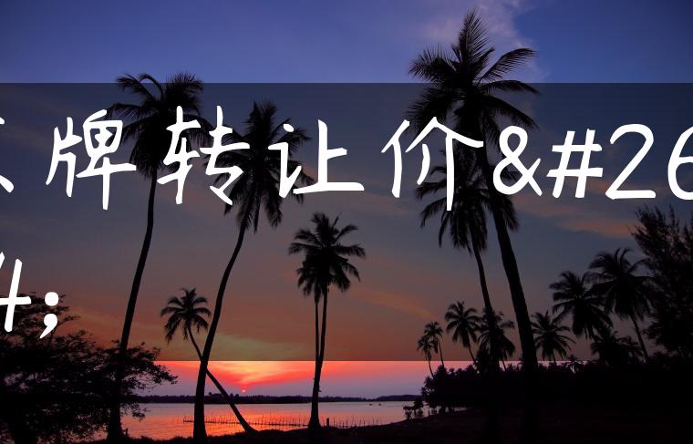 京牌转让价格