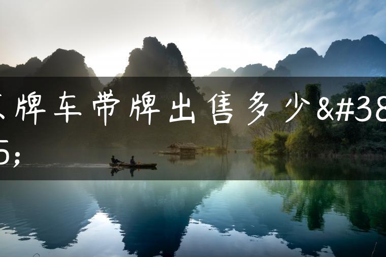 京牌车带牌出售多少钱
