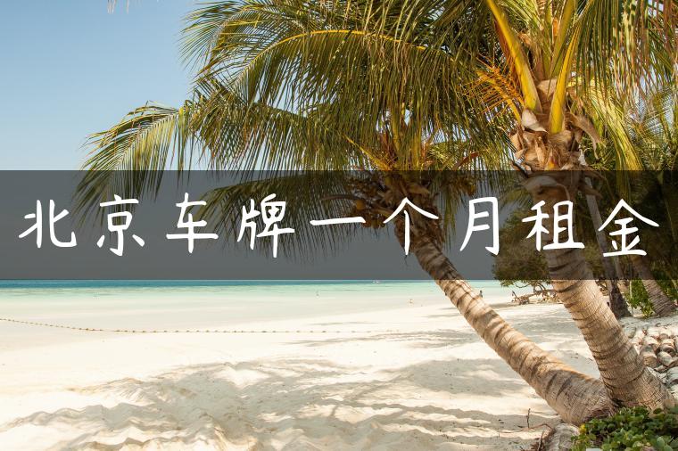 北京车牌一个月租金
