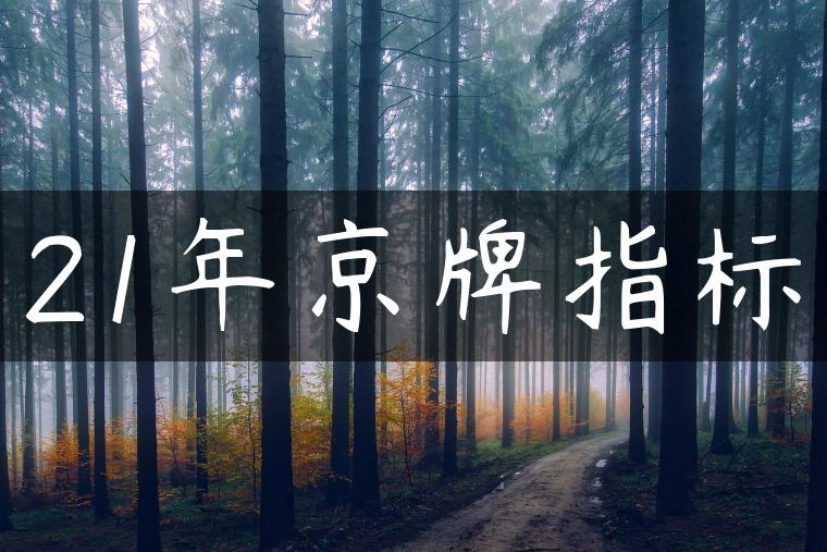 21年京牌指标
