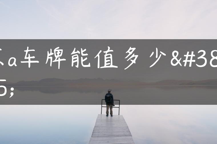 京a车牌能值多少钱-金牌车友