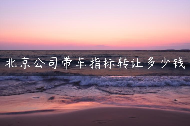 北京公司带车指标转让多少钱
