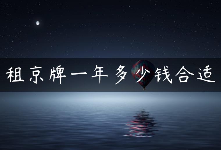 租京牌一年多少钱合适