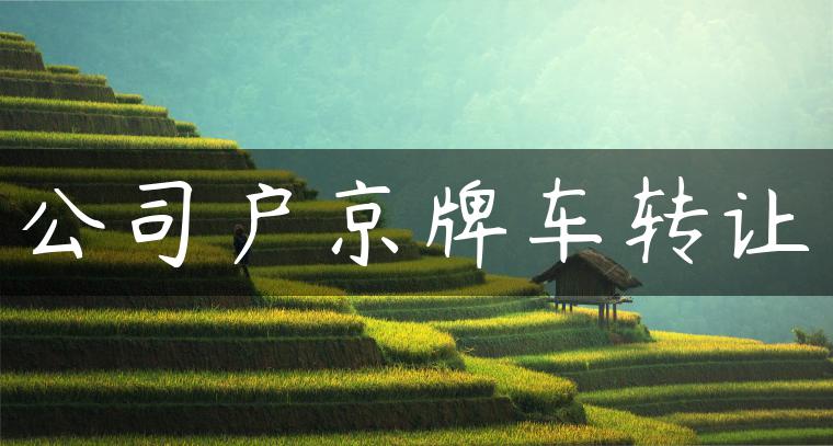 公司户京牌车转让
