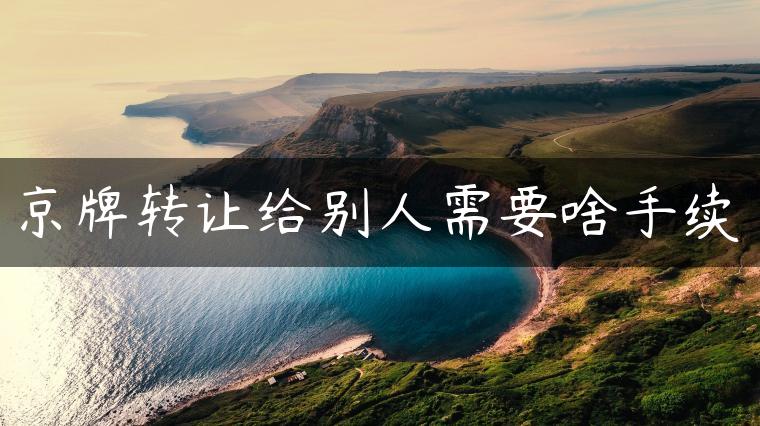 京牌转让给别人需要啥手续