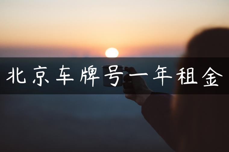 北京车牌号一年租金