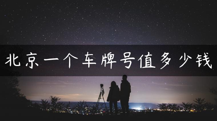 北京一个车牌号值多少钱