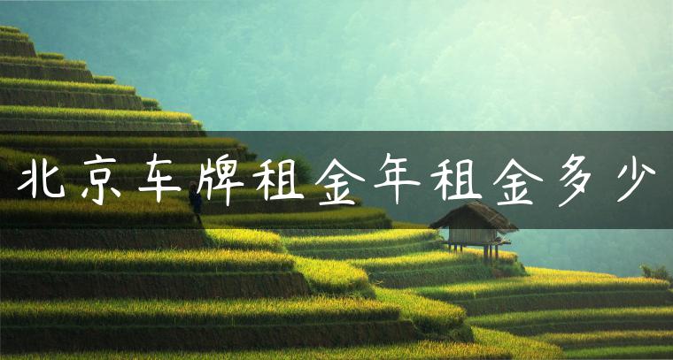 北京车牌租金年租金多少
