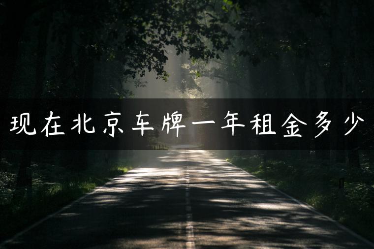 现在北京车牌一年租金多少
