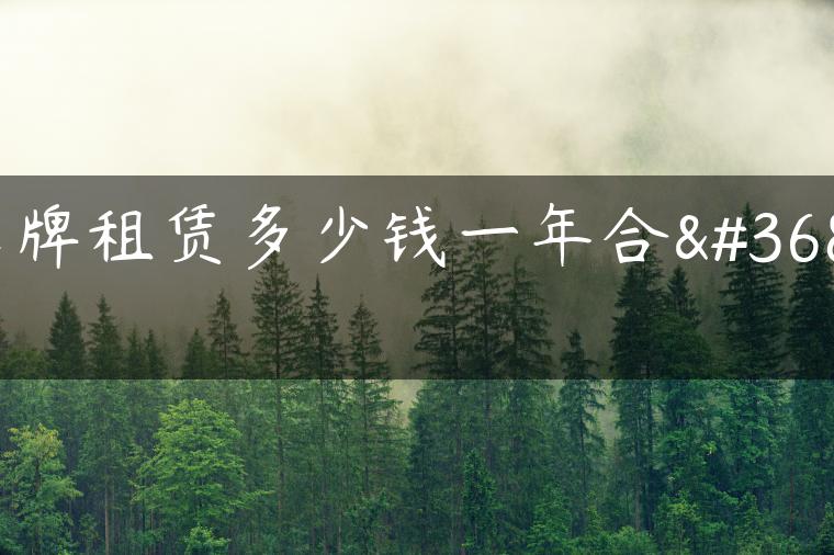 车牌租赁多少钱一年合适
