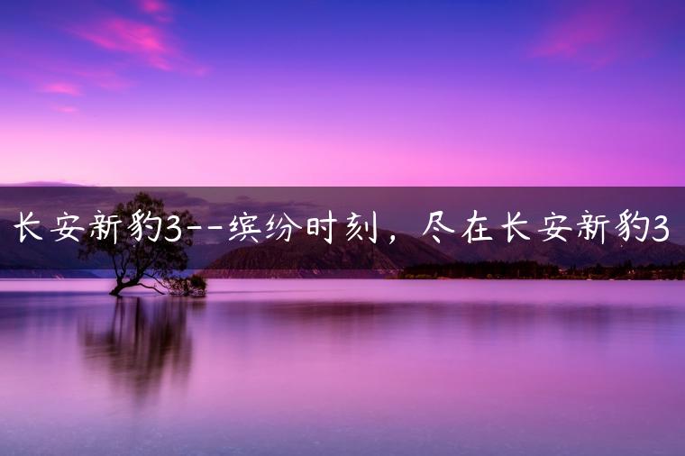 长安新豹3–缤纷时刻，尽在长安新豹3