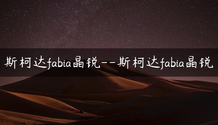 斯柯达fabia晶锐–斯柯达fabia晶锐
