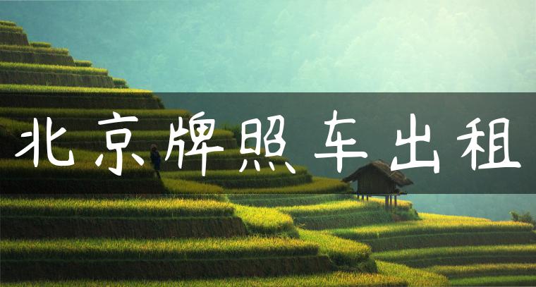 北京牌照车出租