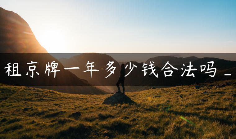 租京牌一年多少钱合法吗_