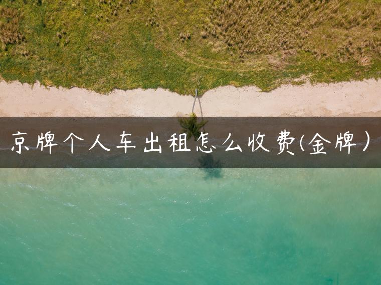 京牌个人车出租怎么收费(金牌）