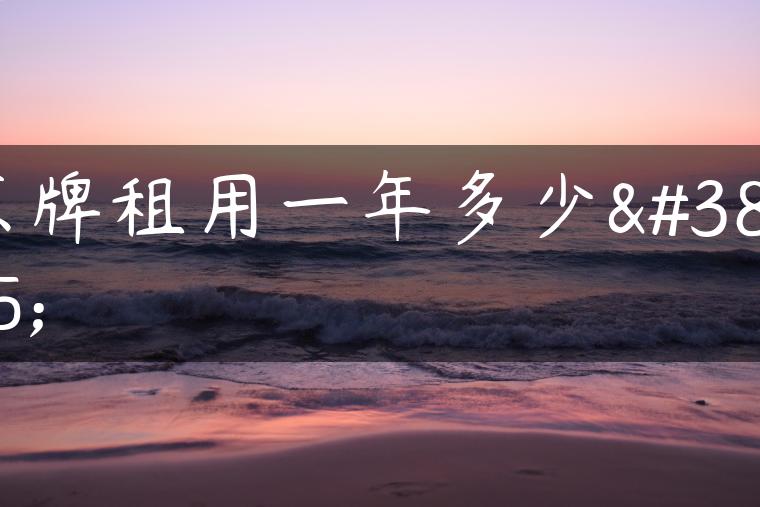 京牌租用一年多少钱