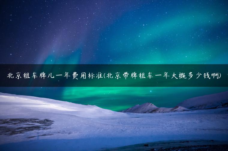 北京租车牌儿一年费用标准(北京带牌租车一年大概多少钱啊)