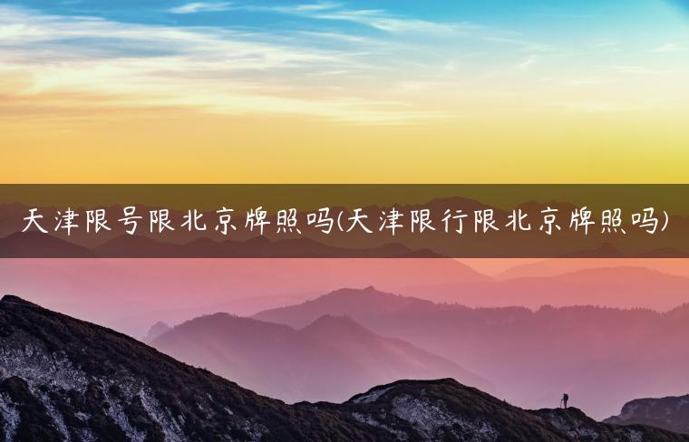 天津限号限北京牌照吗(天津限行限北京牌照吗)